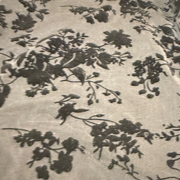 Milumia Dark Romantic NWOT Low Waist Whimsy Goth Maxi Black Floral Velvet - Picture 6 of 11